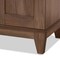 Baxton Studio Nissa Modern and Contemporary Walnut Brown Finished Wood 2-Door Shoe Storage Cabinet 178-11218-Zoro - alternate 5